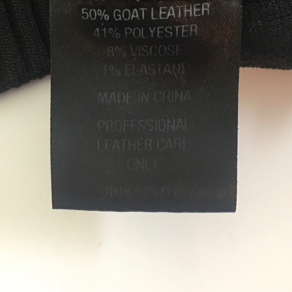 Ohne Titel Black Leather Quilted Sweatshirt / Sweater - xs, extra small - Picture 7 of 7